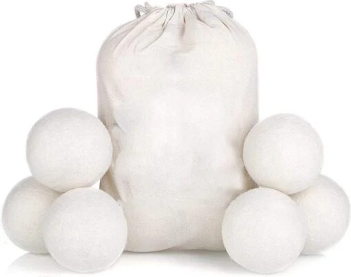 Merkloos 6 Stuks Wollen Droogballen - Wasdroger Ballen - Droogballen - Wasbal - Duurzaam - Afbeelding 5