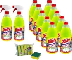 Dasty Ontvetter Voordeelpack: 2x Spuitfles + 10x Navulling+ GRATIS Set Sponzen + 1 Set Schoonmaakhandschoenen