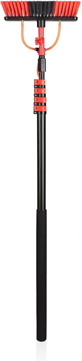 Umuzi Cleaning Telescopische Waterborstel - Uitschuifbare Schrobborstel Voor Ramen, Gevel En Huis - 1,3 Tot 4,6 Meter - Reiniger Met 4 Uitschuifbare Delen - Zeepdispenser Met Doseerknop - Afbeelding 6
