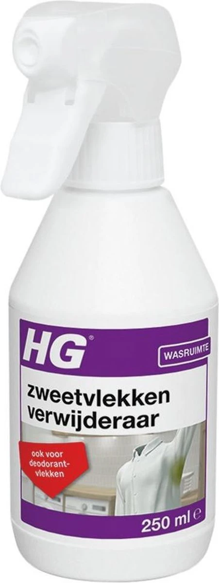 HG Zweetvlekkenverwijderaar - 250ml - Effectief Tegen Zweet- En Deodorantvlekken - Geschikt Voor Wit En Gekleurd Textiel - Afbeelding 4