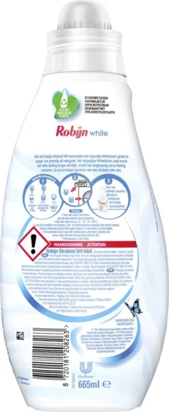 Robijn Klein & Krachtig Stralend Wit Vloeibaar Wasmiddel - 8 X 19 Wasbeurten - Voordeelverpakking -Huishoudelijke Artikelen Winkel 495x1200 12