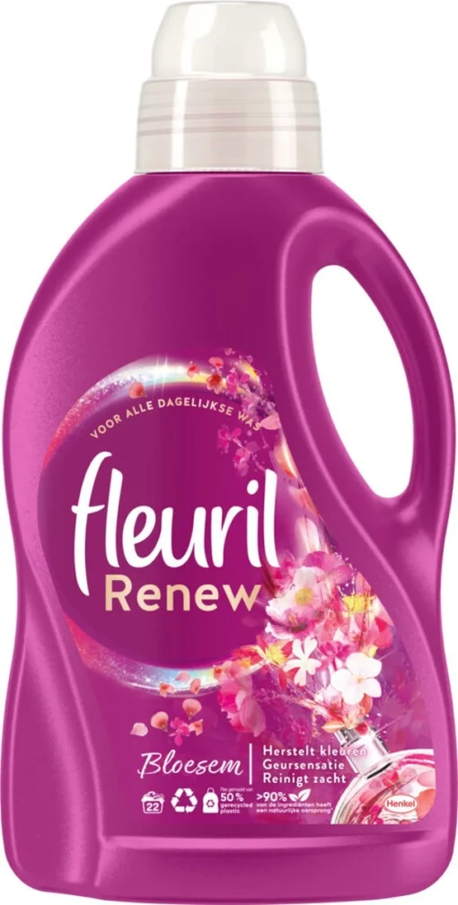 4x Fleuril Wasmiddel Renew Bloesem 1,32 Liter
