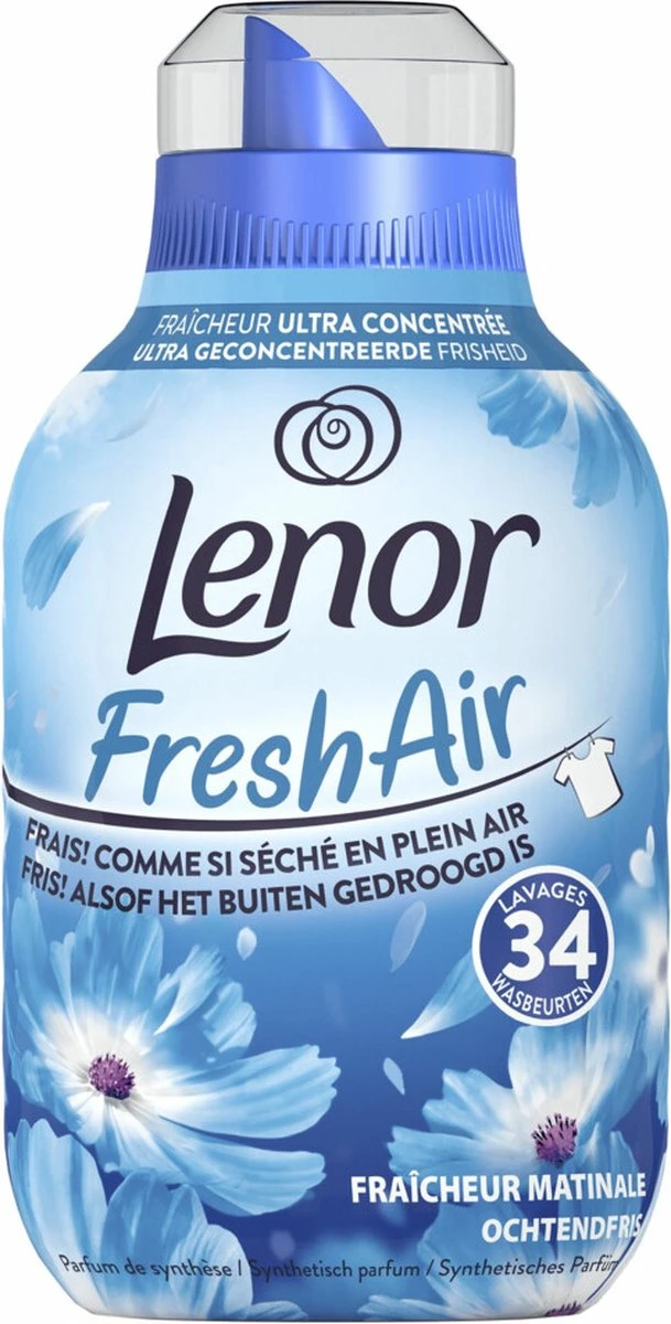 Lenor Wasverzachter Fresh Air Ochtendfris 476 Ml - Afbeelding 2