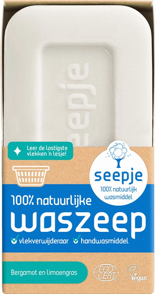Seepje - Vast Wasmiddel - Waszeep/Vlekverwijderaar - Bergamot En Limoengras