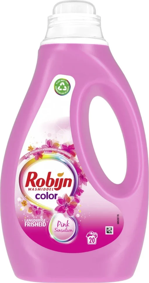 Robijn Color Pink Sensation Vloeibaar Wasmiddel 20 Wasbeurten - Afbeelding 2