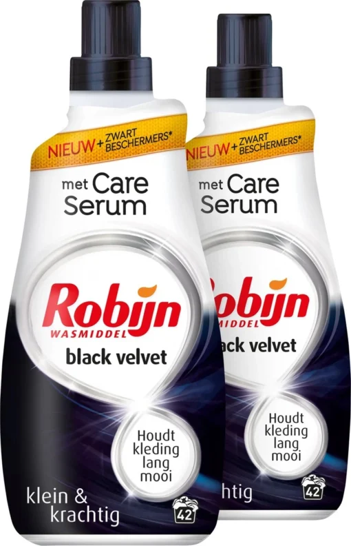 Robijn Klein & Krachtig Black Velvet Vloeibaar Wasmiddel - 2 X 42 Wasbeurten - Voordeelverpakking