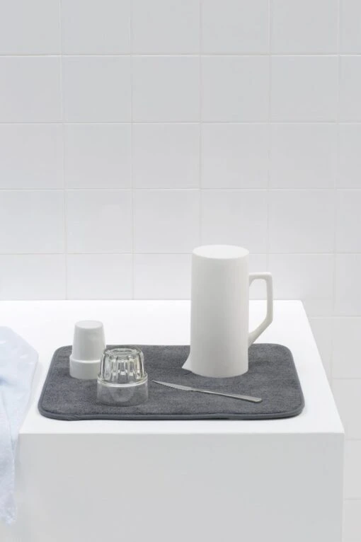 Brabantia SinkSide Afdruipmat Microvezel - 47 X 40 Cm - Dark Grey - Afbeelding 3