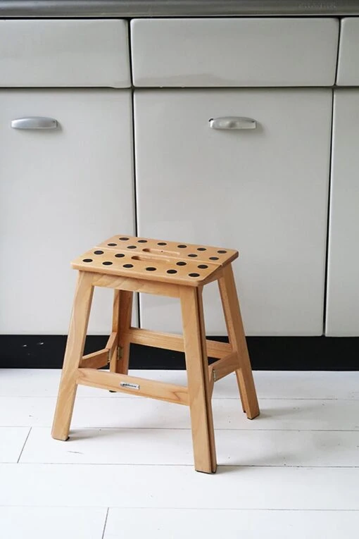 PUHLMANN - Inklapbare Kruk, JAMES, Hout, 41 Cm Hoog, Max 150 Kilo - Afbeelding 4