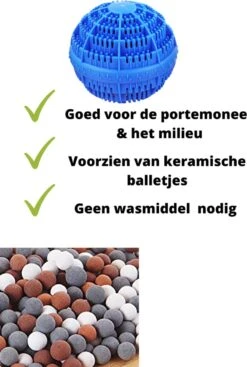 Merkloos V&P Wasbol Set Van 2 - Ecologische Wasbal - Keramische Balletjes - Duurzaam - Blauw - Wasmachine Reiniger - Wasmachine - Zonder Gebruik Van Wasmiddel -Huishoudelijke Artikelen Winkel 808x1200