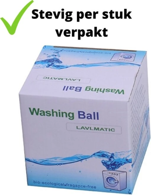 Merkloos V&P Wasbol Set Van 2 - Ecologische Wasbal - Keramische Balletjes - Duurzaam - Blauw - Wasmachine Reiniger - Wasmachine - Zonder Gebruik Van Wasmiddel - Afbeelding 2