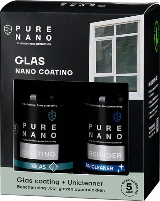 PURE NANO Glas - Nano Coating Voor 5 Jaar Heldere Ramen Met Minder Schoonmaakwerk - 250 Ml - Afbeelding 6