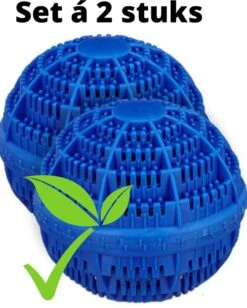 Merkloos V&P Wasbol Set Van 2 - Ecologische Wasbal - Keramische Balletjes - Duurzaam - Blauw - Wasmachine Reiniger - Wasmachine - Zonder Gebruik Van Wasmiddel